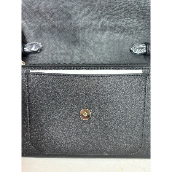 KATE SPADE NEW YORK BLACK TINSEL FLAP CROSSBODY K9336 New - Picture 5 of 9